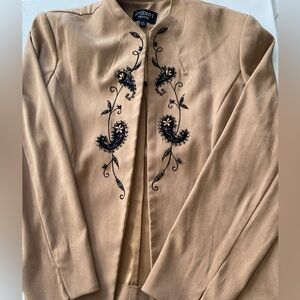 Studio 17 Camel Embroidered Women's Blazer